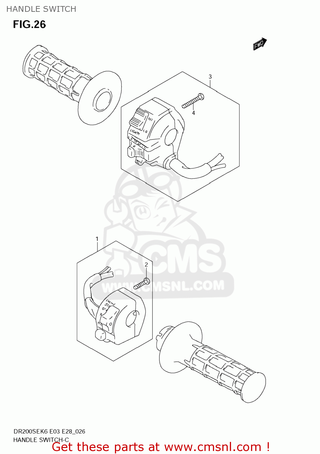 HANDLE SWITCH DR200SE 2009 (K9) USA (E03)