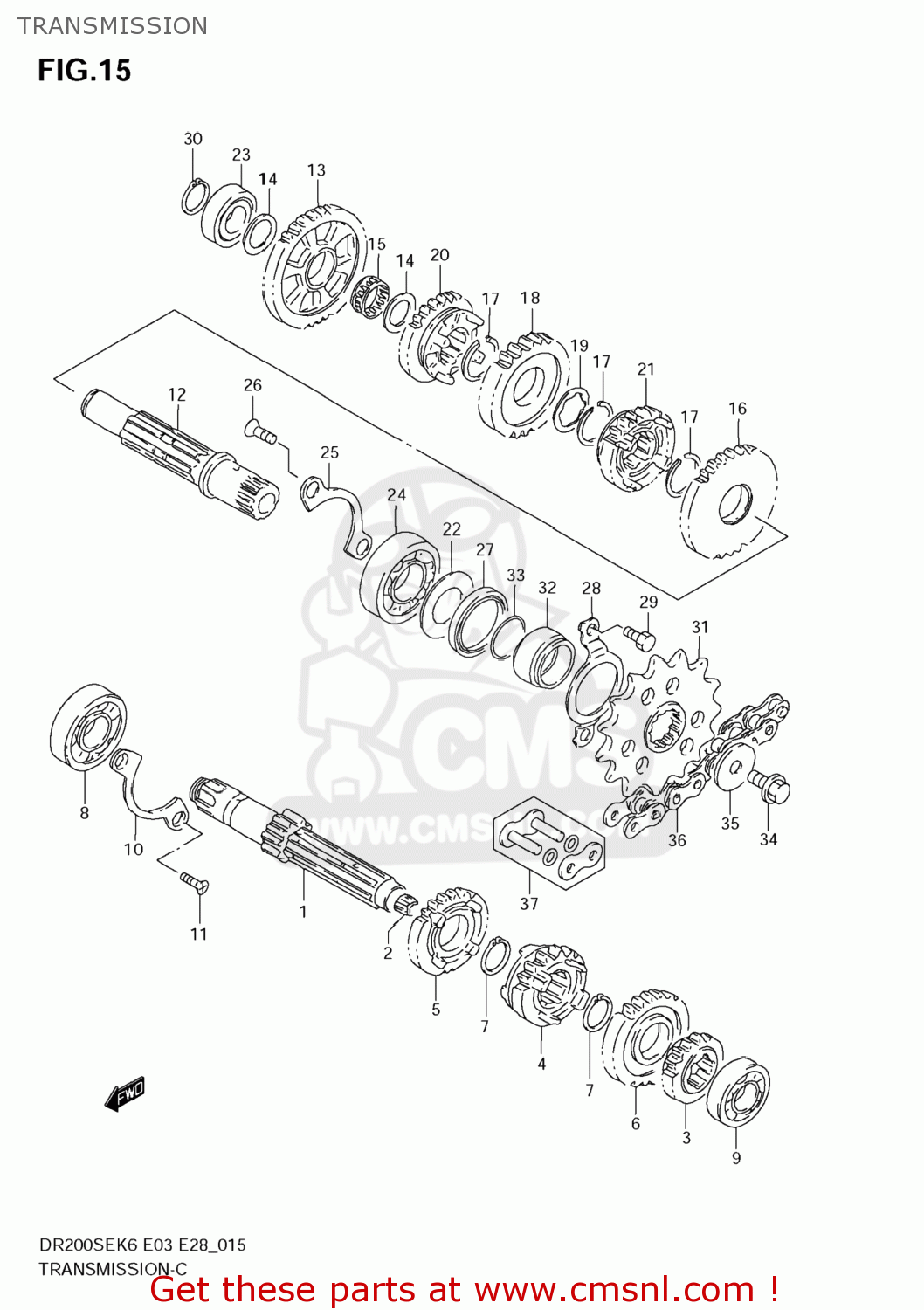 TRANSMISSION DR200SE 2009 (K9) USA (E03)
