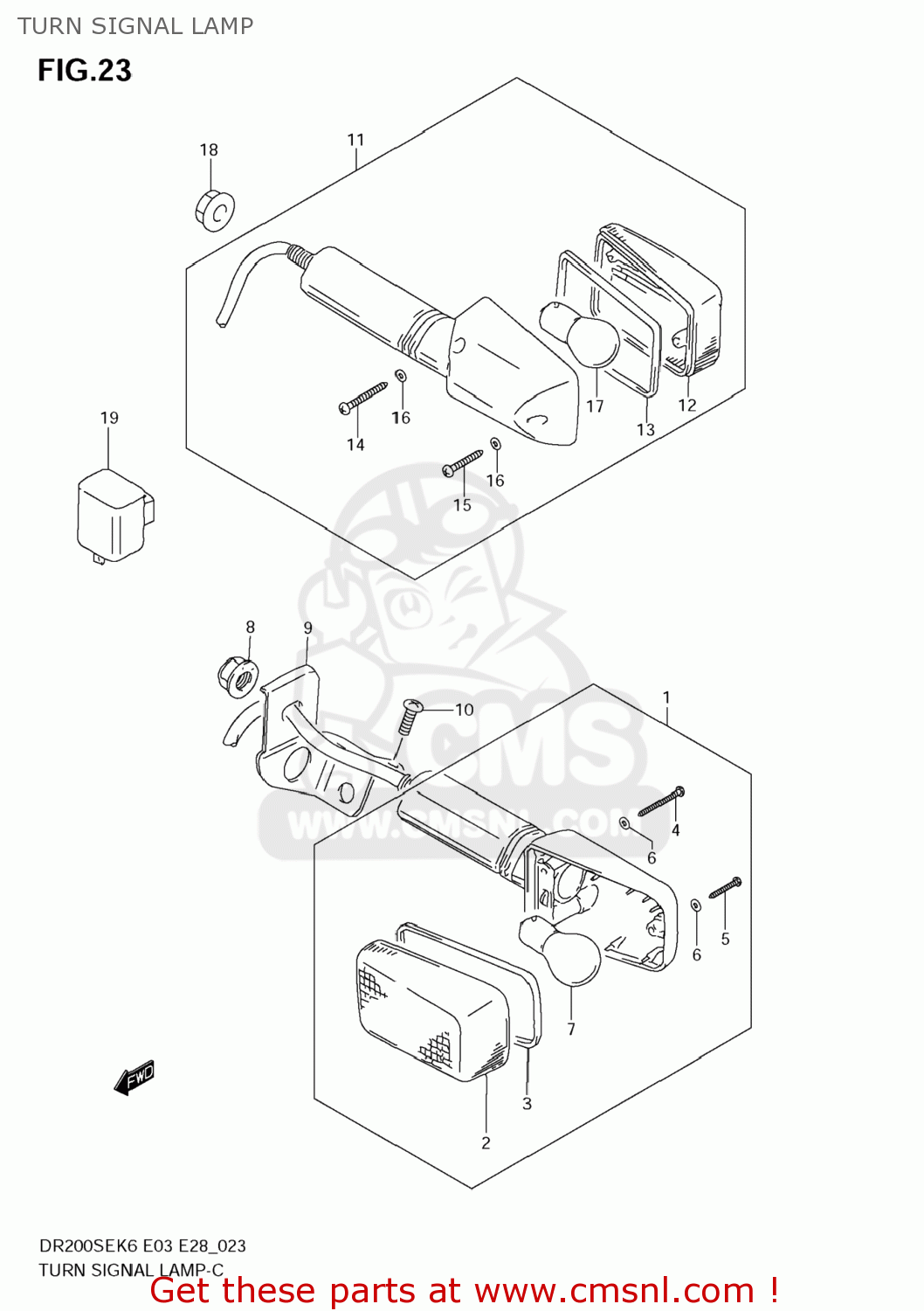 TURN SIGNAL LAMP DR200SE 2009 (K9) USA (E03)