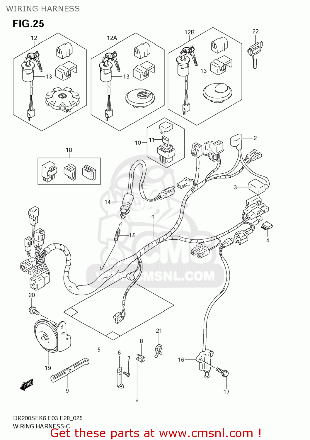 WIRING HARNESS DR200SE 2009 (K9) USA (E03)