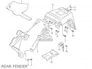 REAR FENDER - DR200SE 2009 (K9) USA (E03)