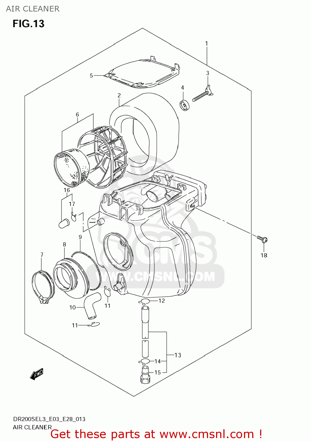 AIR CLEANER DR200SE 2013 (L3) USA (E03)