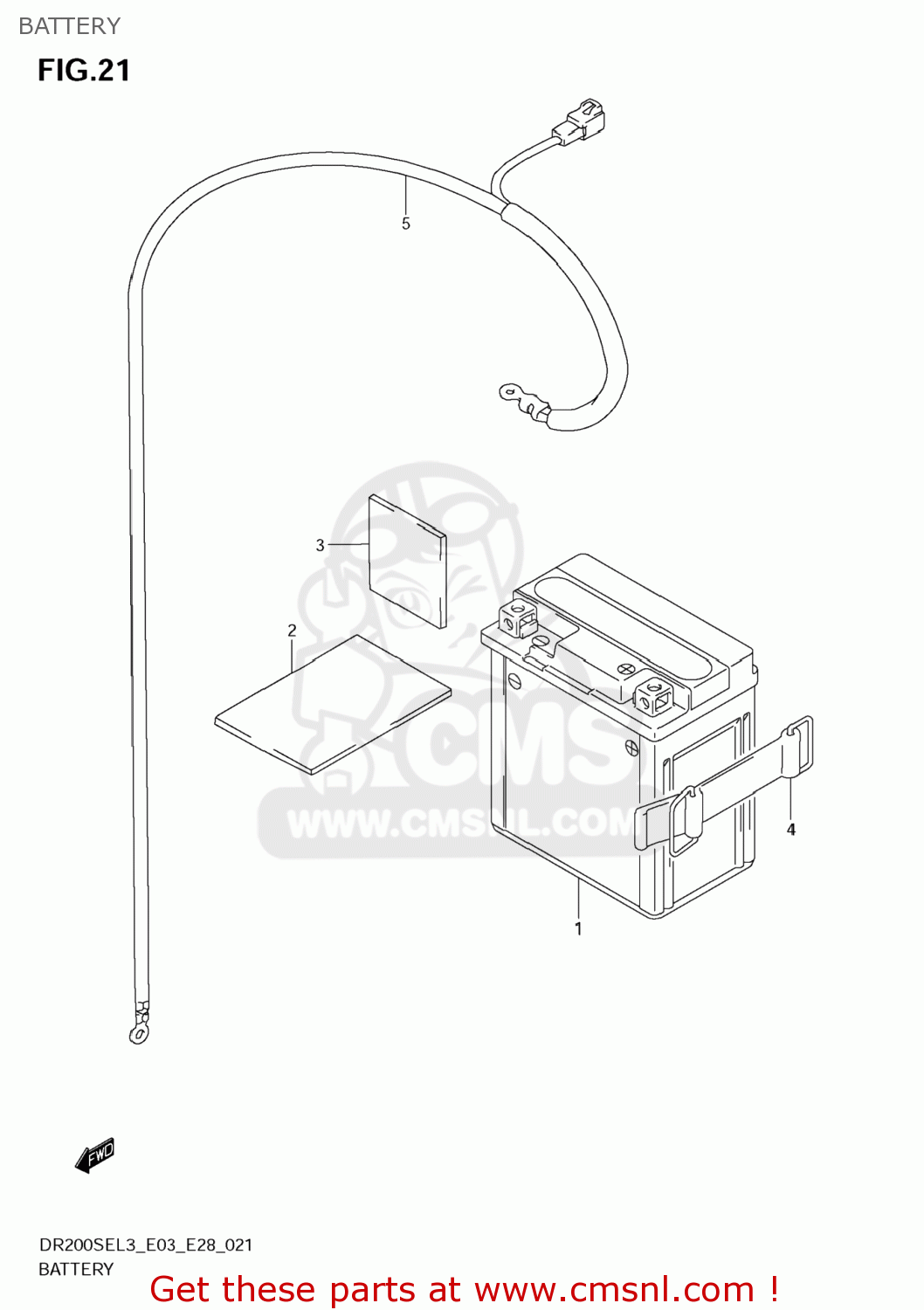 BATTERY DR200SE 2013 (L3) USA (E03)