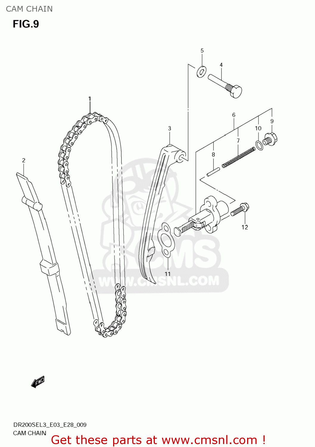 CAM CHAIN DR200SE 2013 (L3) USA (E03)