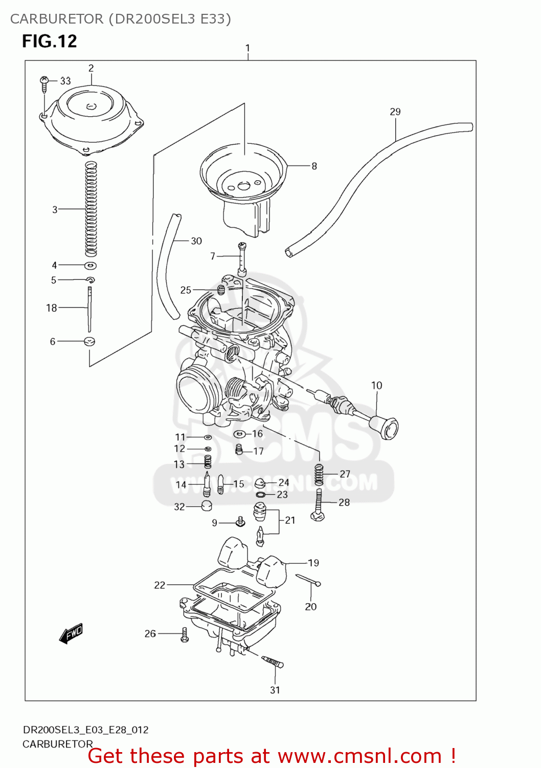 CARBURETOR (DR200SEL3 E33) DR200SE 2013 (L3) USA (E03)