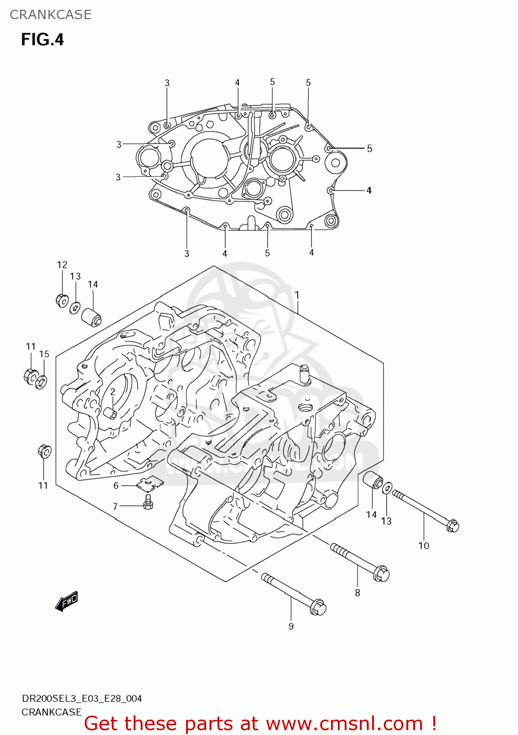 CRANKCASE DR200SE 2013 (L3) USA (E03)