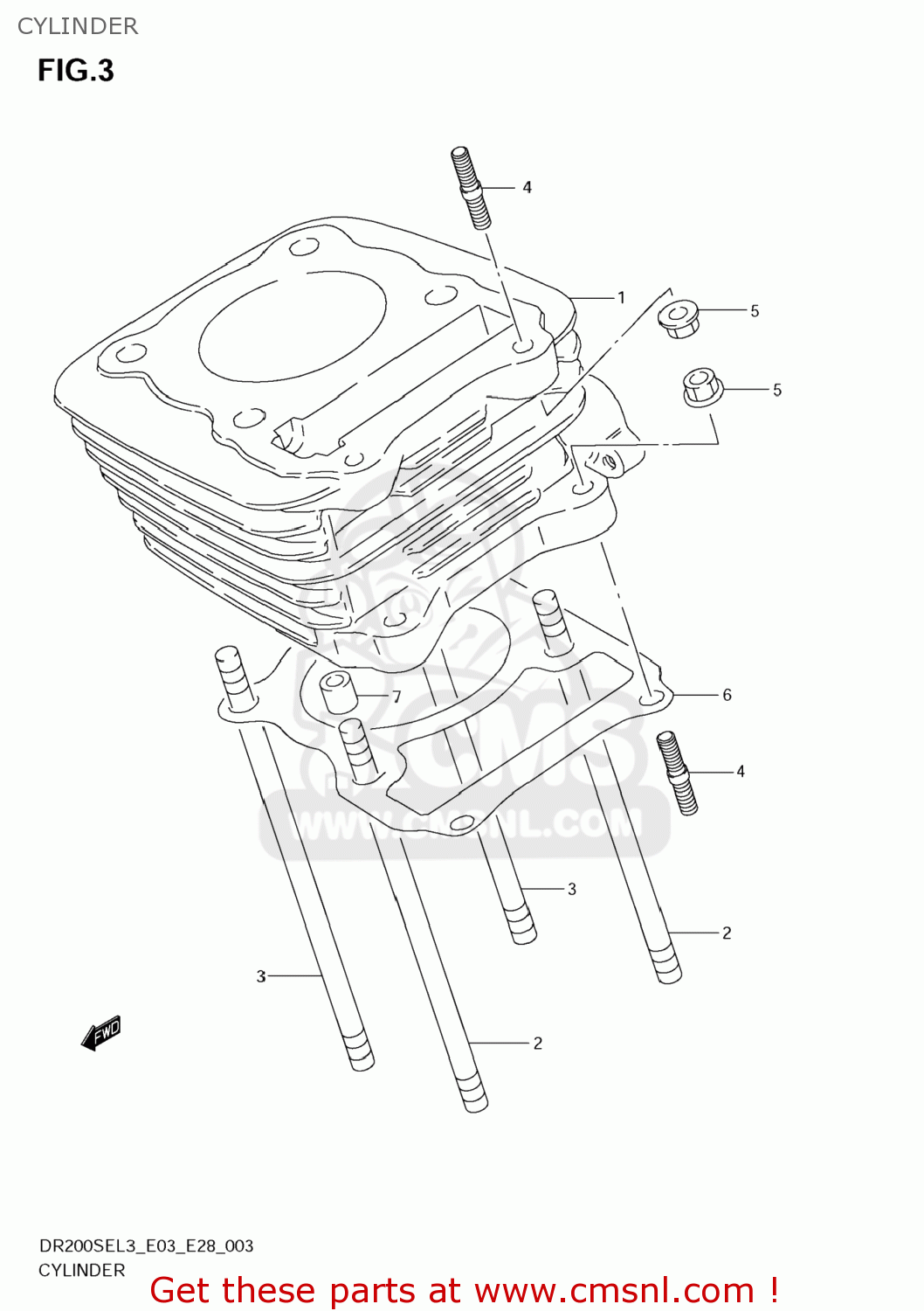CYLINDER DR200SE 2013 (L3) USA (E03)