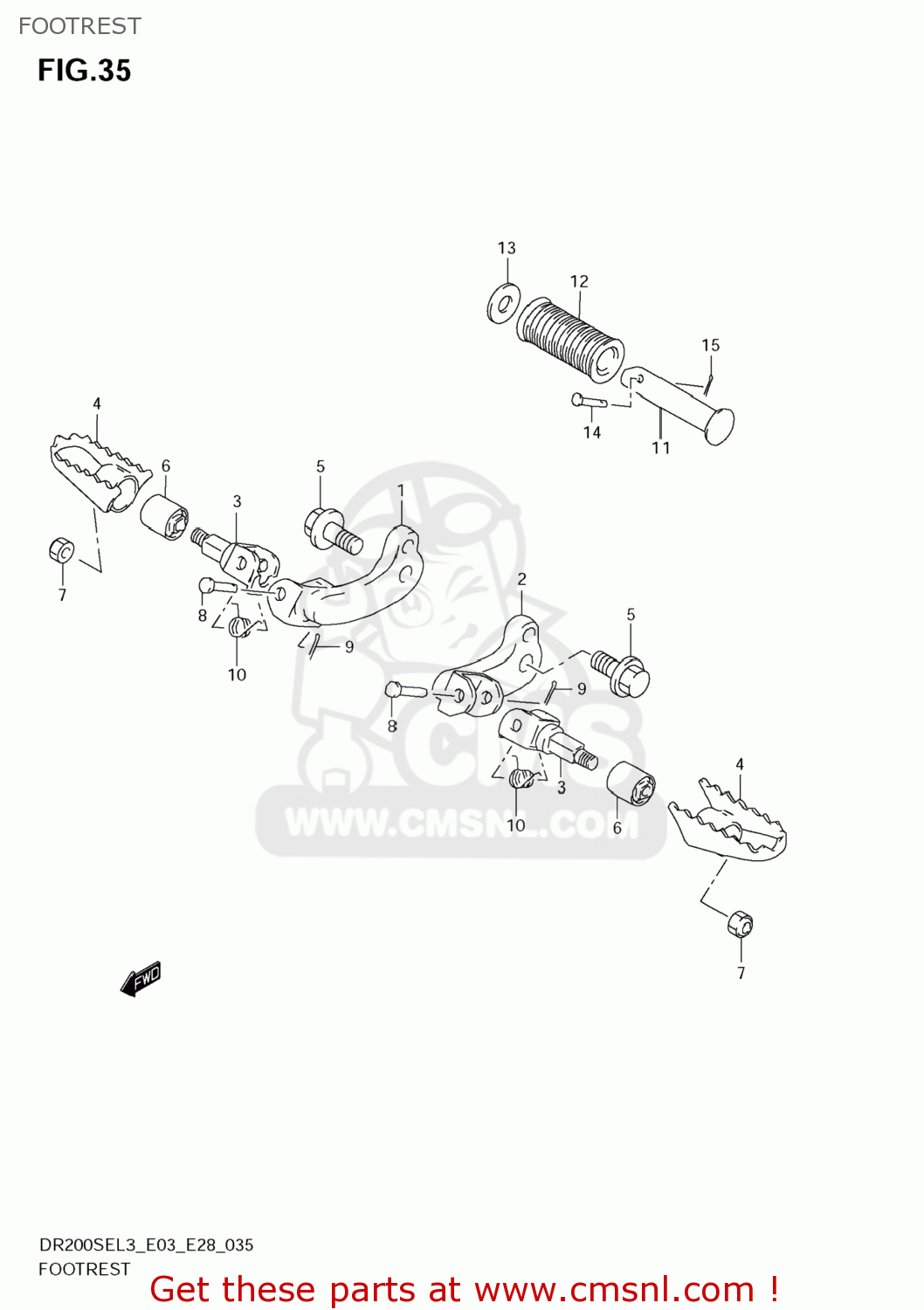 FOOTREST DR200SE 2013 (L3) USA (E03)
