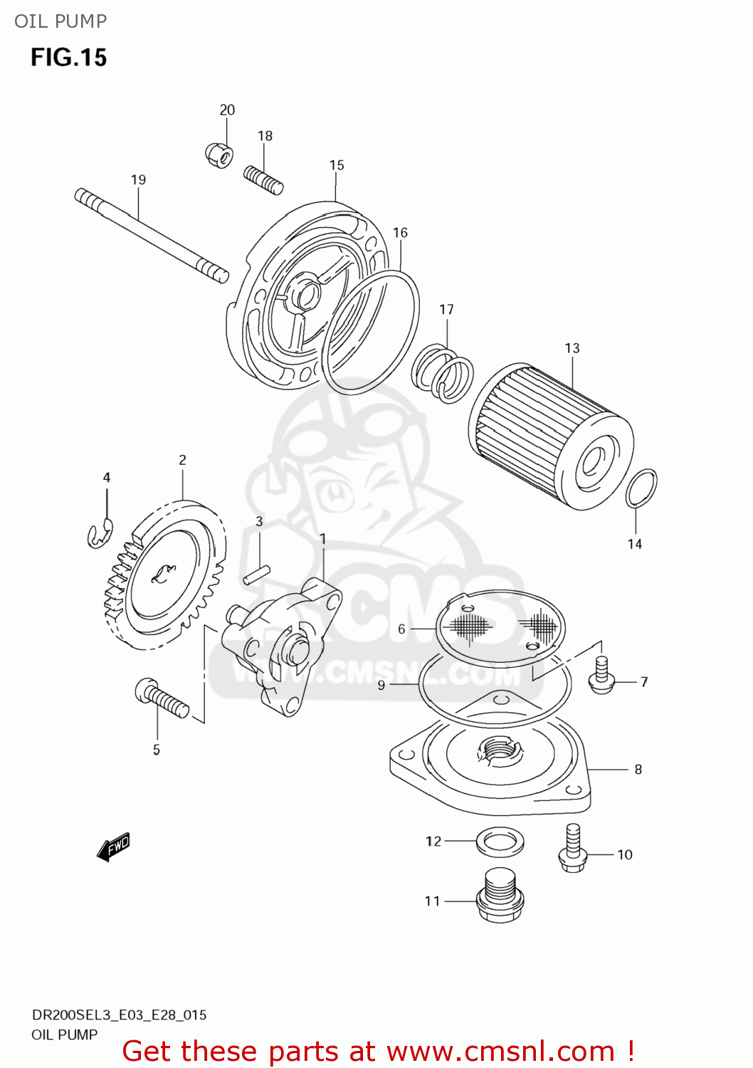OIL PUMP DR200SE 2013 (L3) USA (E03)
