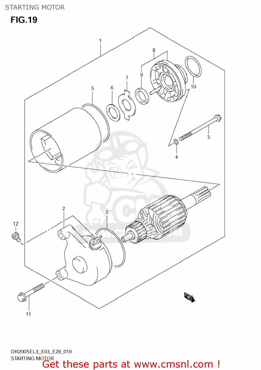 STARTING MOTOR DR200SE 2013 (L3) USA (E03)