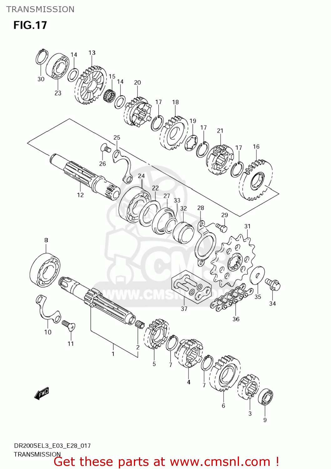 TRANSMISSION DR200SE 2013 (L3) USA (E03)