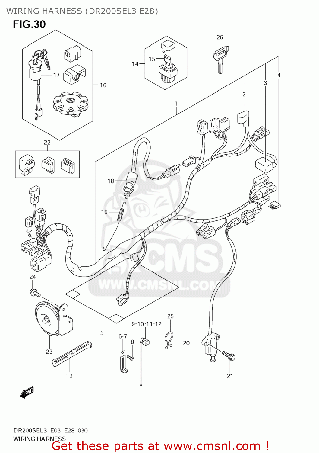 WIRING HARNESS (DR200SEL3 E28) DR200SE 2013 (L3) USA (E03)