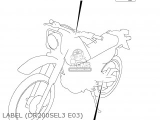 LABEL (DR200SEL3 E03) - DR200SE 2013 (L3) USA (E03)