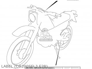 LABEL (DR200SEL3 E28) - DR200SE 2013 (L3) USA (E03)