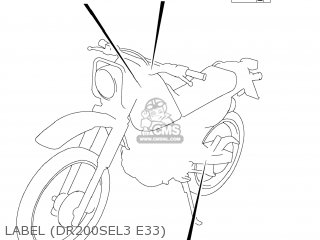 LABEL (DR200SEL3 E33) - DR200SE 2013 (L3) USA (E03)