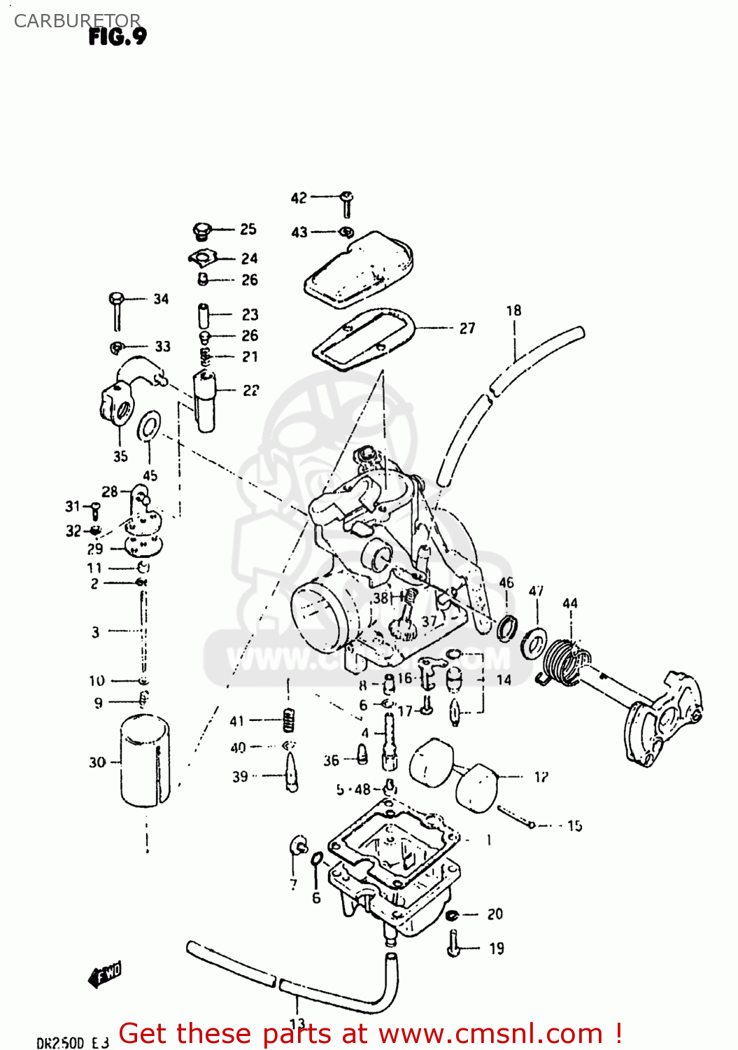 Suzuki DR250 1982 (Z) USA (E03) CARBURETOR - buy original CARBURETOR ...