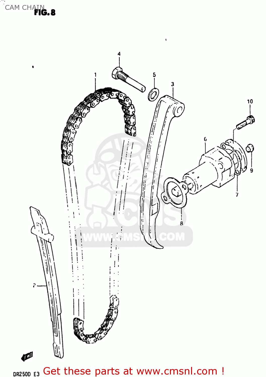 CAM CHAIN DR250 1982 (Z) USA (E03)