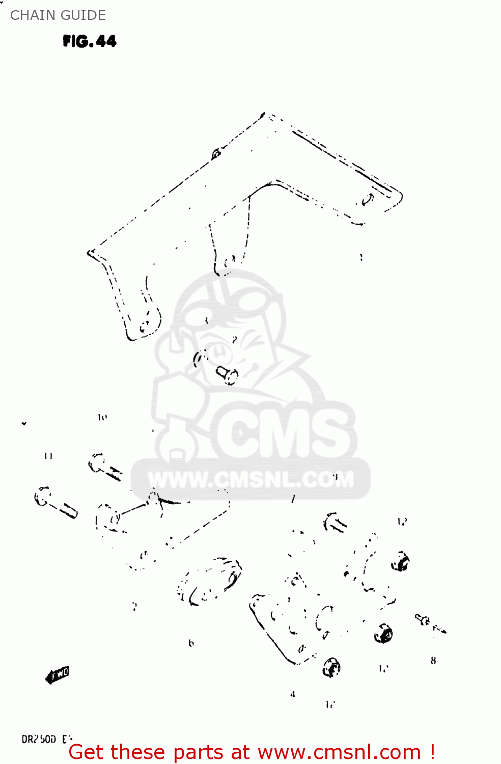 CHAIN GUIDE DR250 1982 (Z) USA (E03)