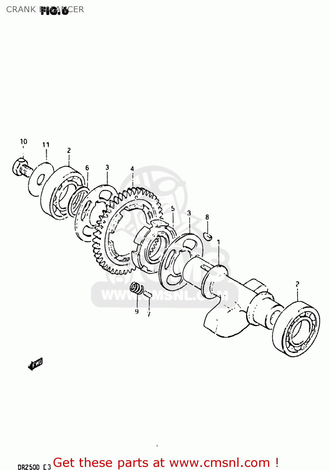 CRANK BALANCER DR250 1982 (Z) USA (E03)