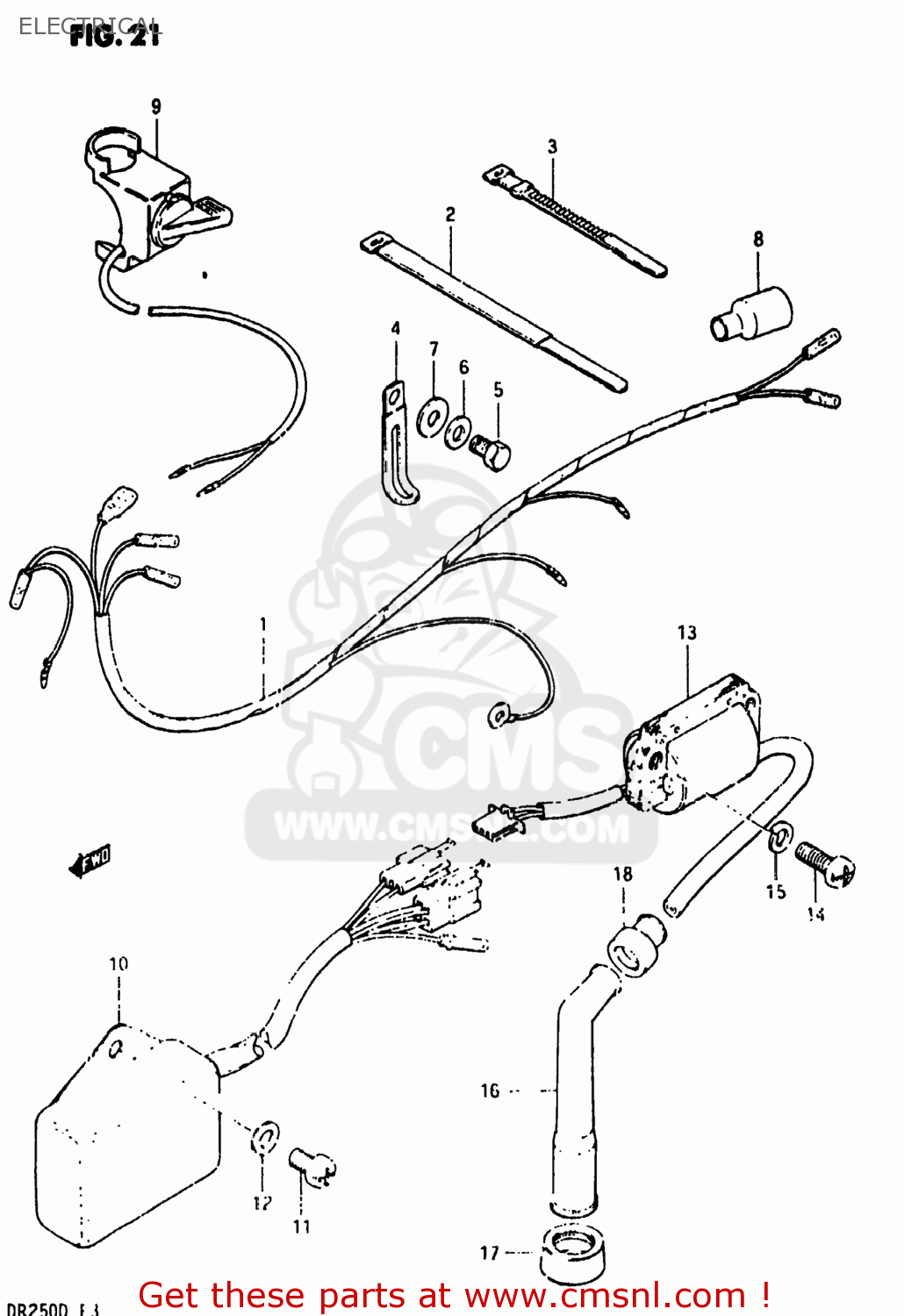 ELECTRICAL DR250 1982 (Z) USA (E03)