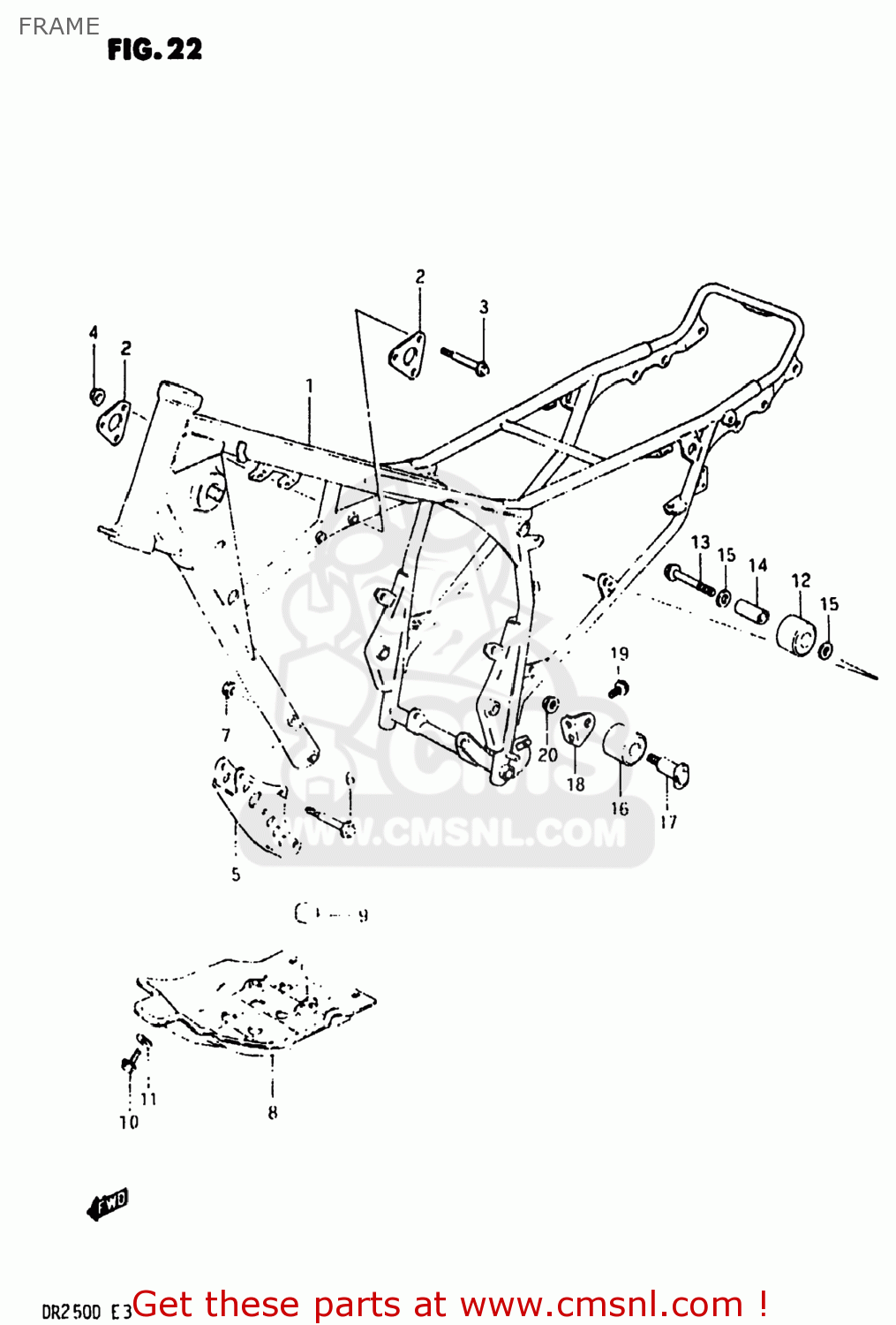 FRAME DR250 1982 (Z) USA (E03)