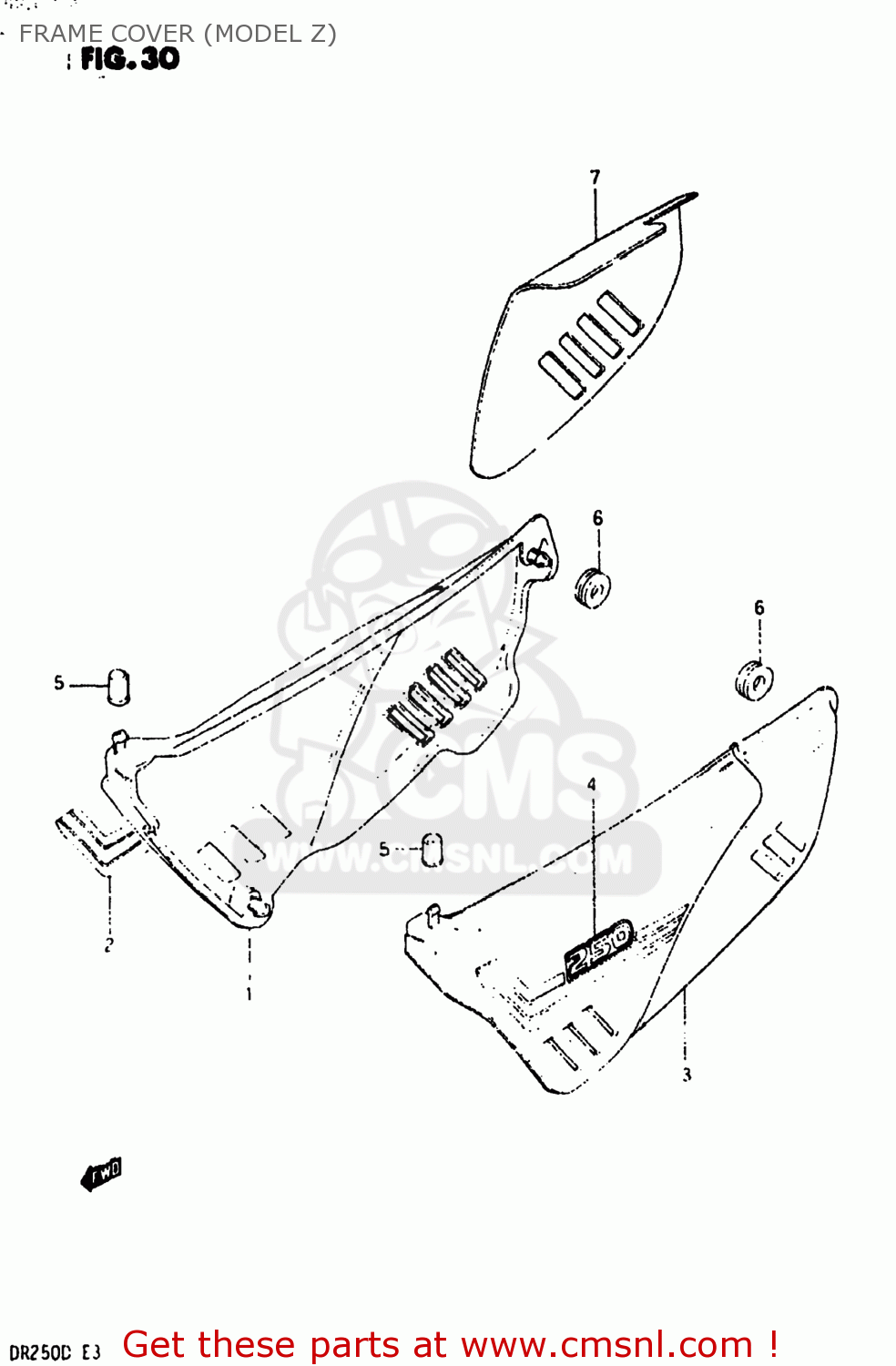 FRAME COVER (MODEL Z) DR250 1982 (Z) USA (E03)