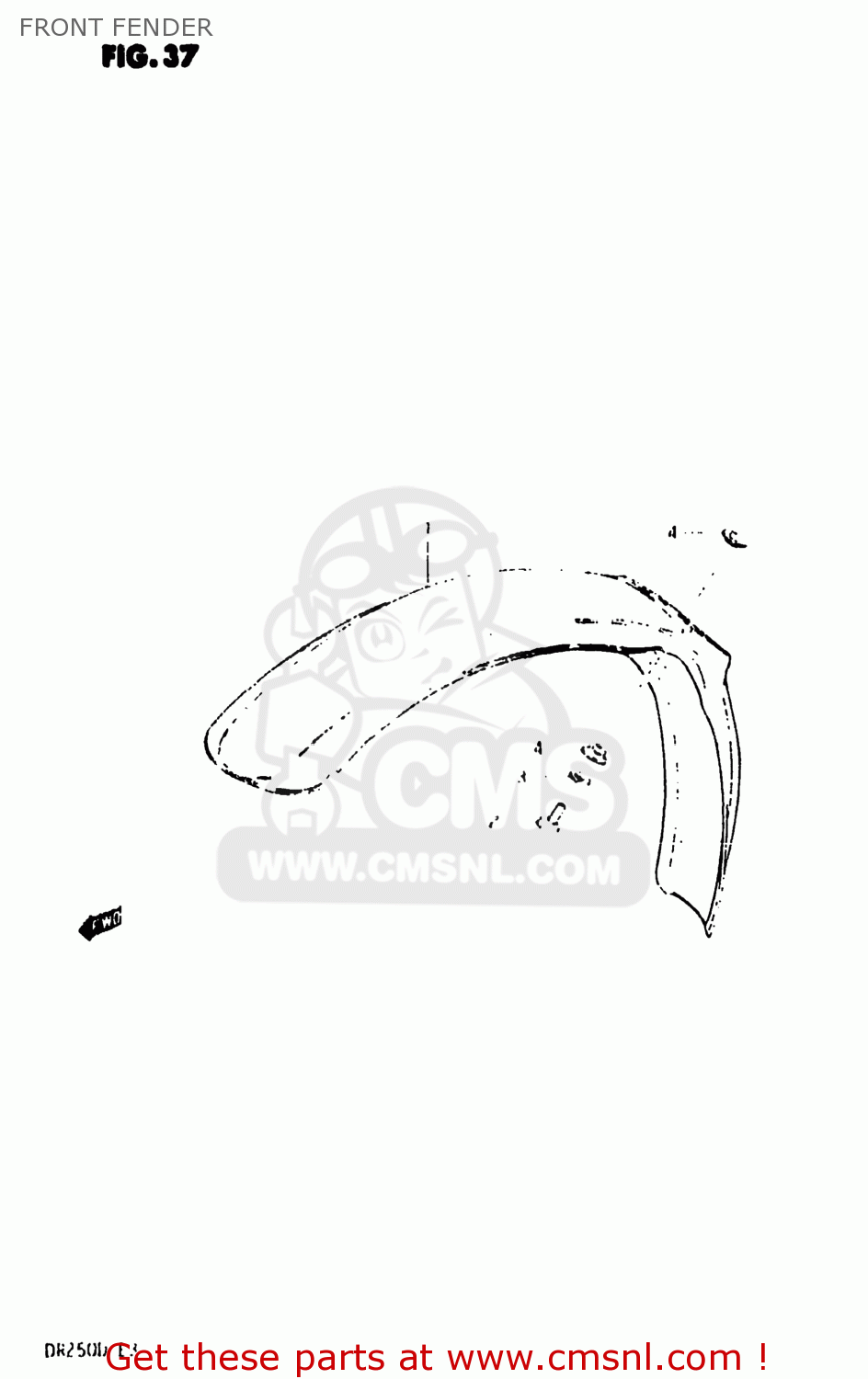 FRONT FENDER DR250 1982 (Z) USA (E03)