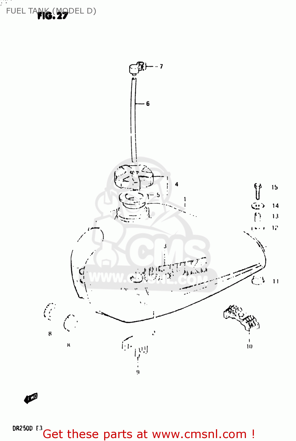 FUEL TANK (MODEL D) DR250 1982 (Z) USA (E03)
