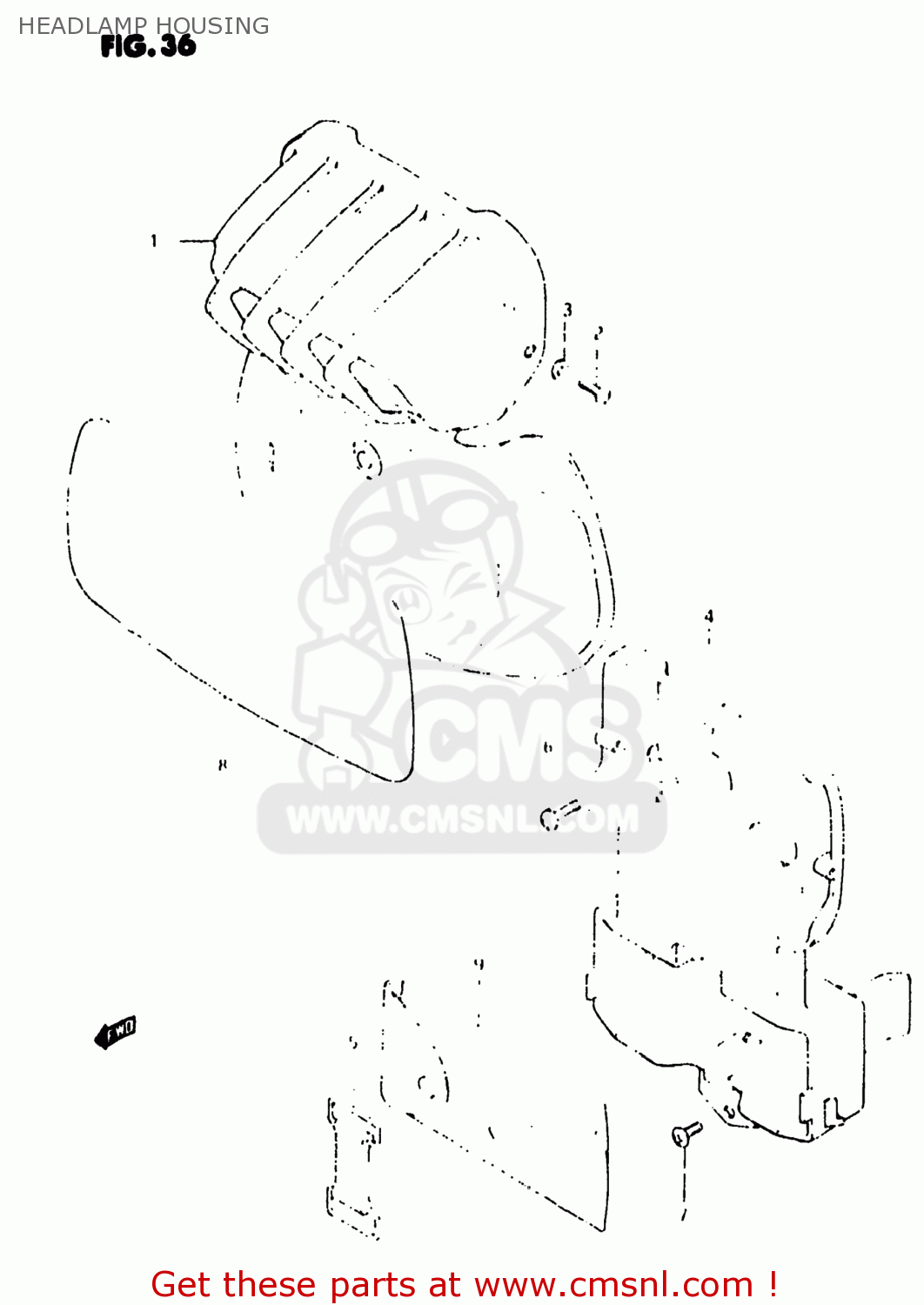 HEADLAMP HOUSING DR250 1982 (Z) USA (E03)