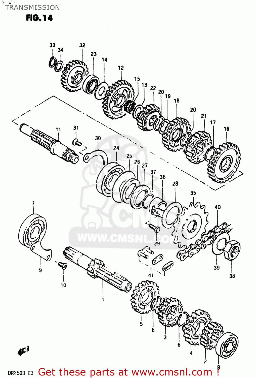 TRANSMISSION DR250 1982 (Z) USA (E03)