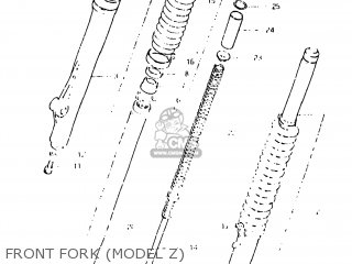 FRONT FORK (MODEL Z) - DR250 1982 (Z) USA (E03)