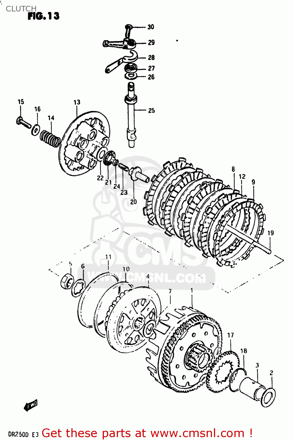 CLUTCH DR250 1983 (D) USA (E03)