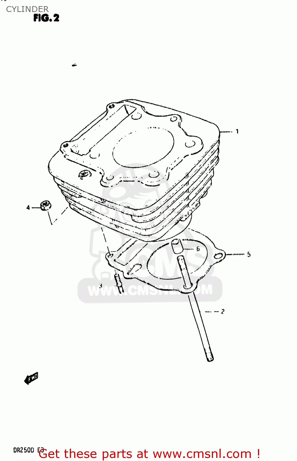 CYLINDER DR250 1983 (D) USA (E03)
