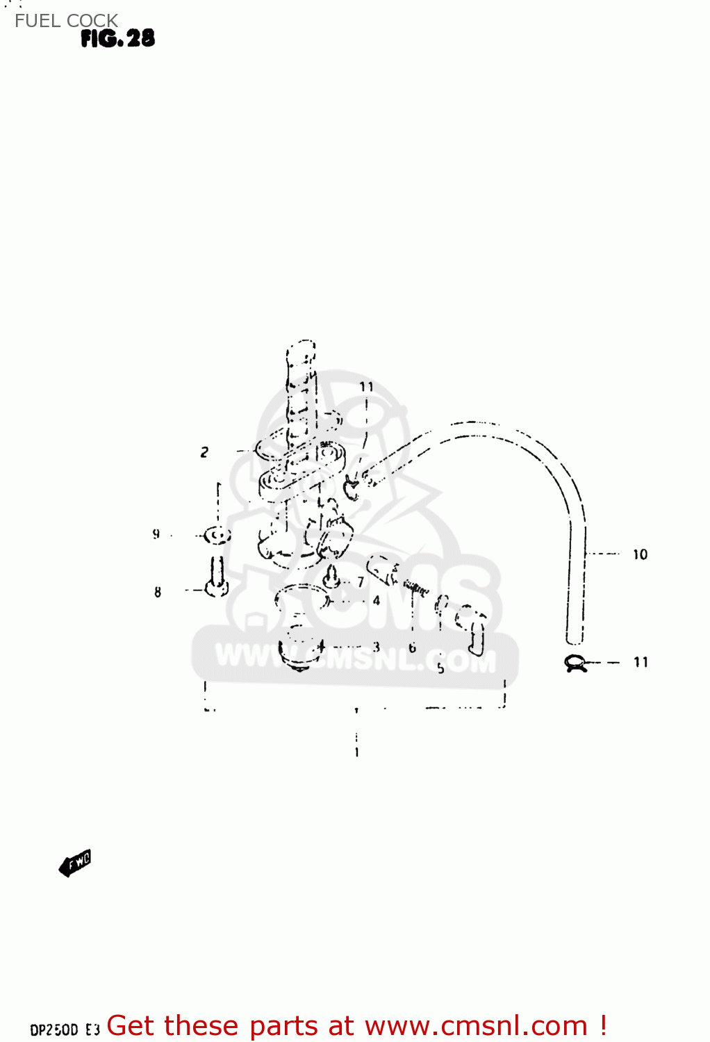 FUEL COCK DR250 1983 (D) USA (E03)