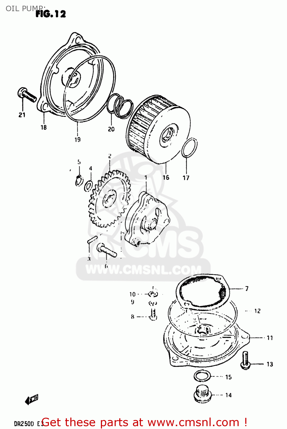 OIL PUMP DR250 1983 (D) USA (E03)