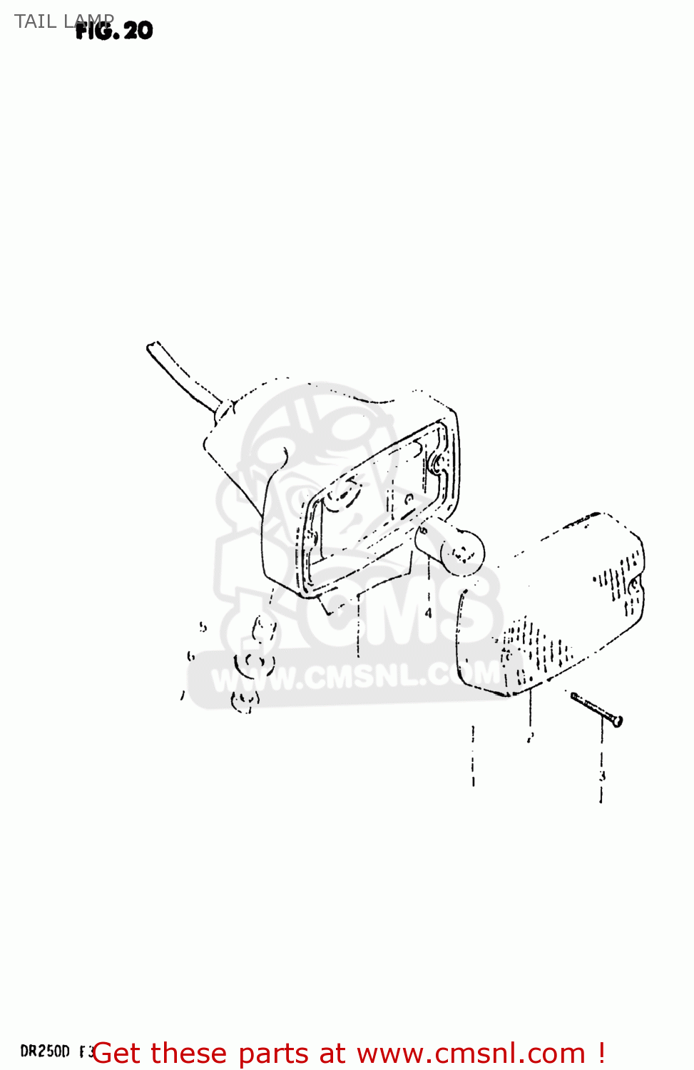 TAIL LAMP DR250 1983 (D) USA (E03)