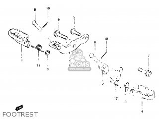 FOOTREST - DR250 1983 (D) USA (E03)