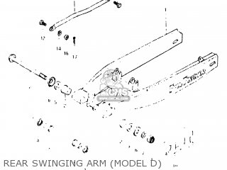 REAR SWINGING ARM (MODEL D) - DR250 1983 (D) USA (E03)