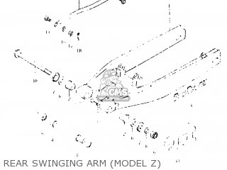 REAR SWINGING ARM (MODEL Z) - DR250 1983 (D) USA (E03)