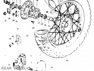 REAR WHEEL - DR250 1983 (D) USA (E03)