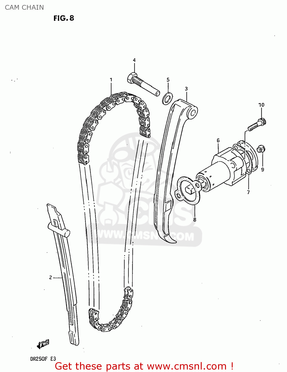 CAM CHAIN DR250 1985 (F) USA (E03)