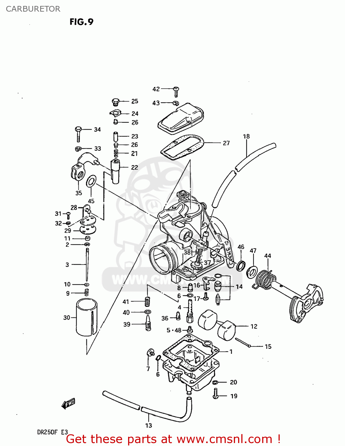 CARBURETOR DR250 1985 (F) USA (E03)