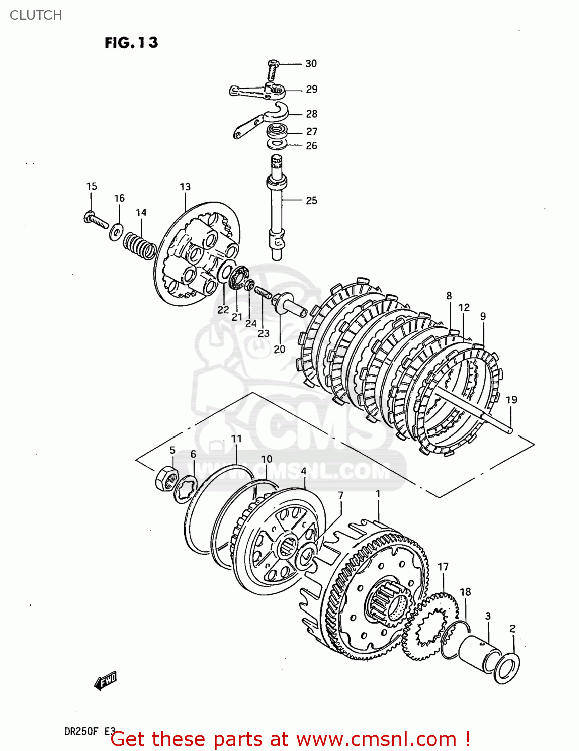 CLUTCH DR250 1985 (F) USA (E03)