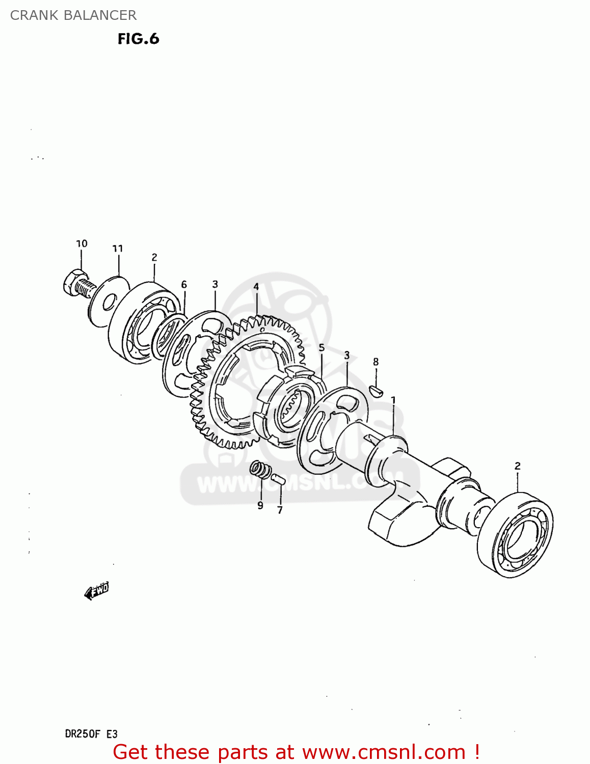 CRANK BALANCER DR250 1985 (F) USA (E03)