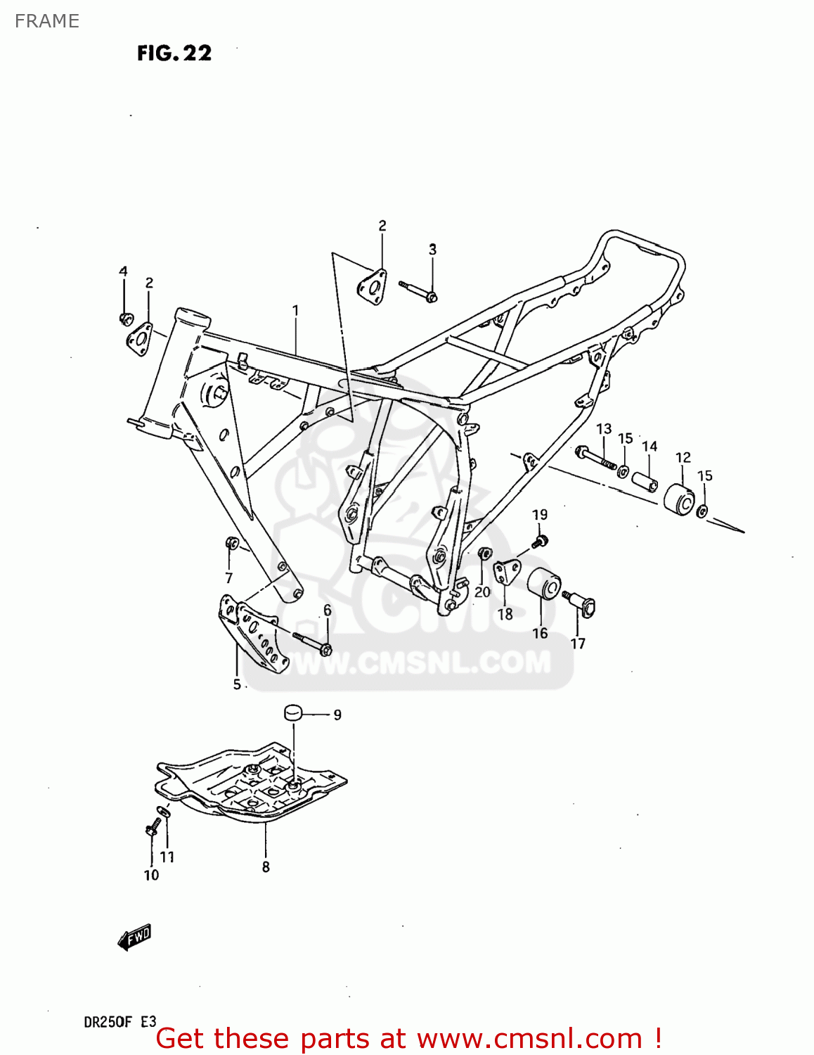 FRAME DR250 1985 (F) USA (E03)