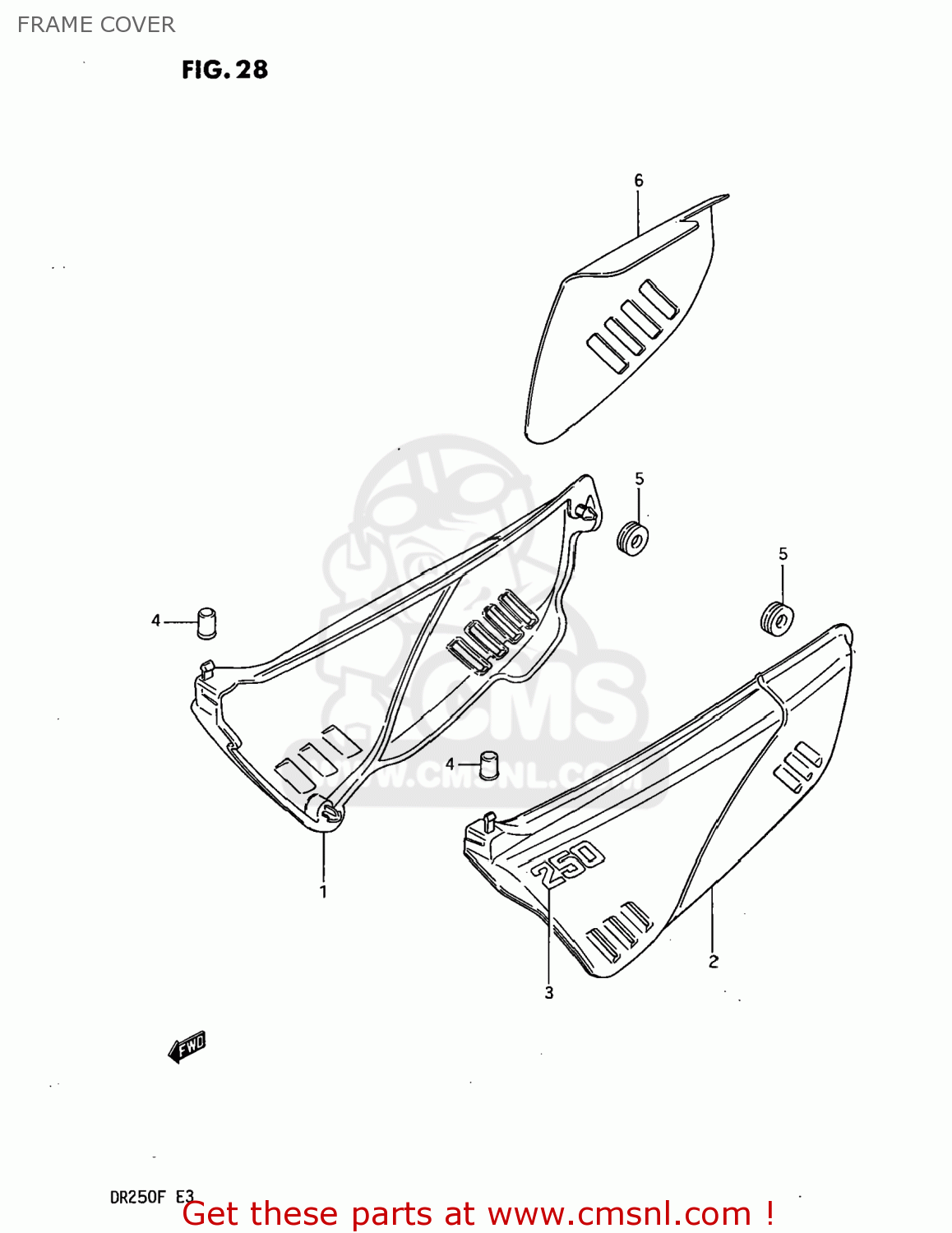 FRAME COVER DR250 1985 (F) USA (E03)