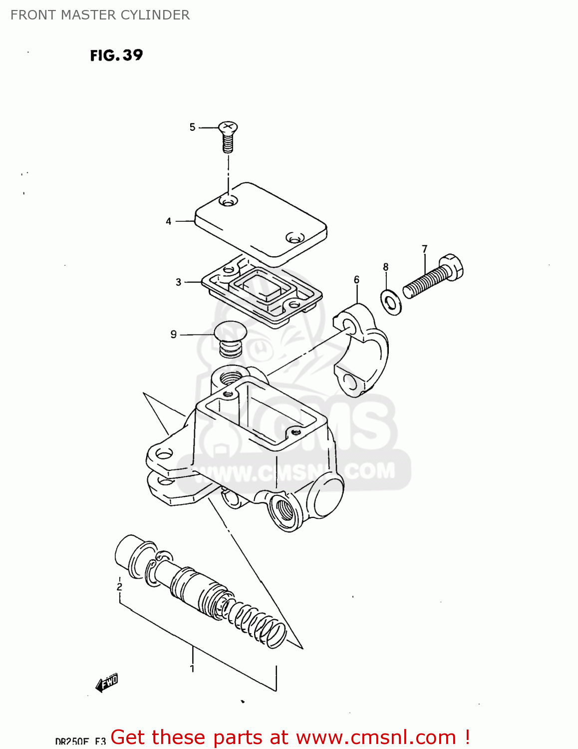 FRONT MASTER CYLINDER DR250 1985 (F) USA (E03)