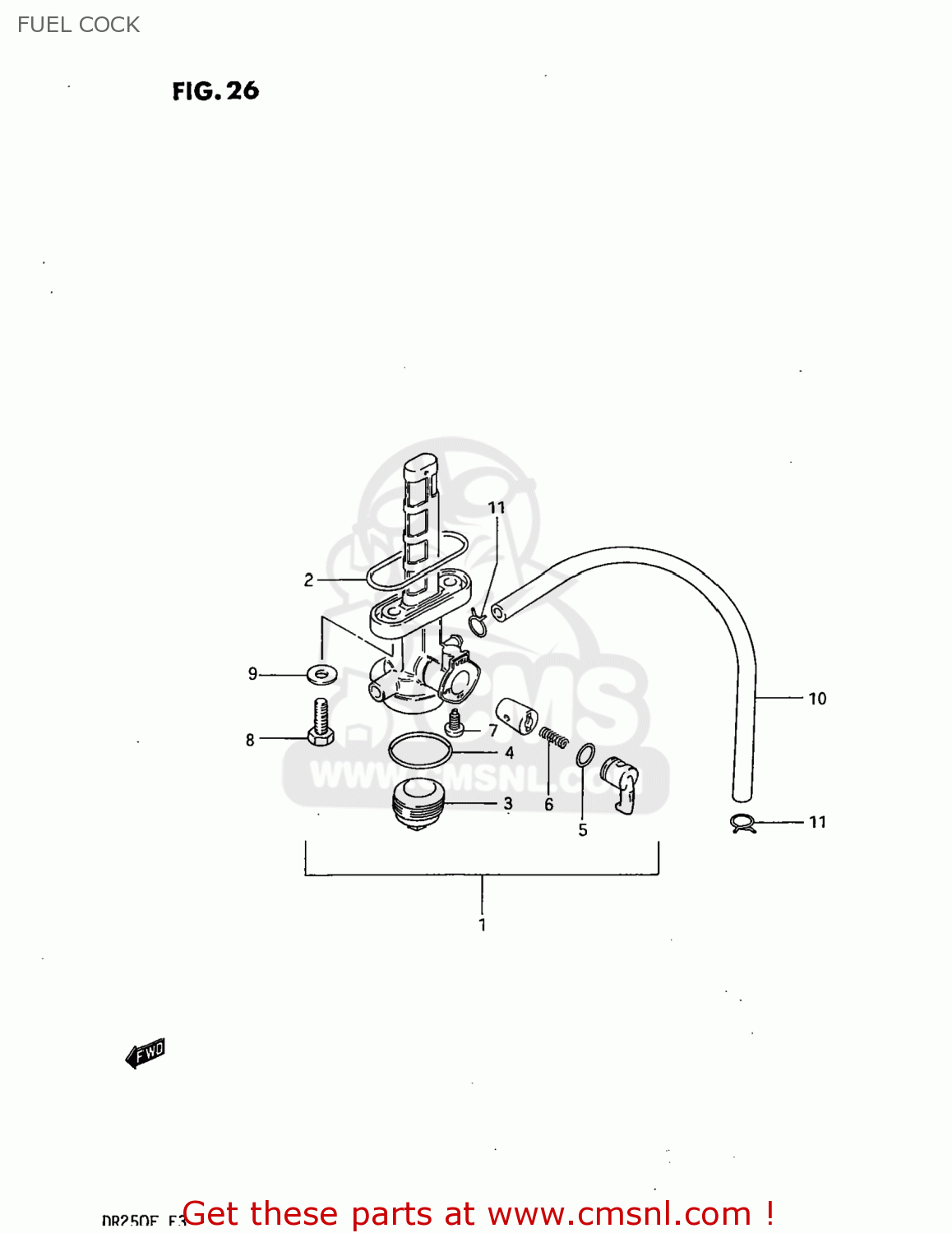FUEL COCK DR250 1985 (F) USA (E03)