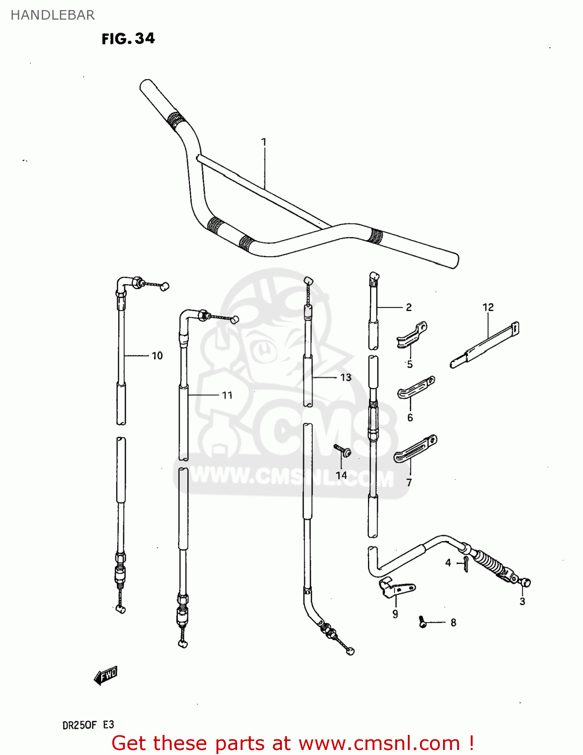 HANDLEBAR DR250 1985 (F) USA (E03)