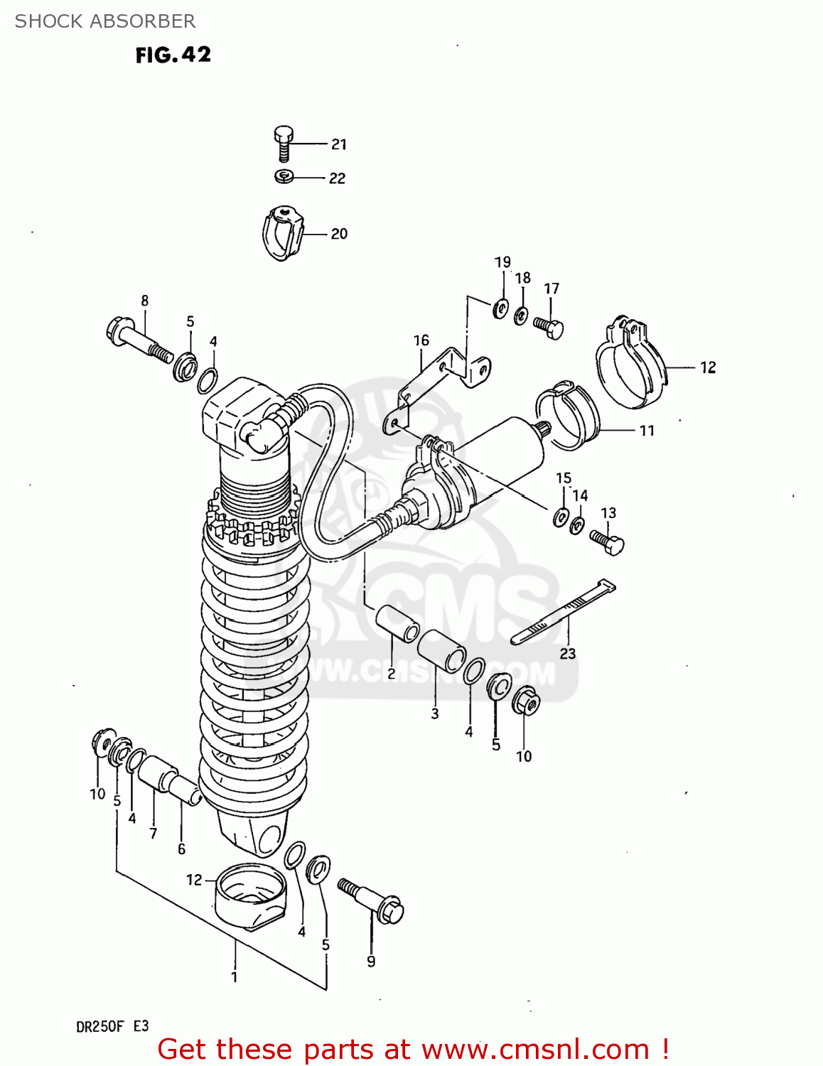 SHOCK ABSORBER DR250 1985 (F) USA (E03)